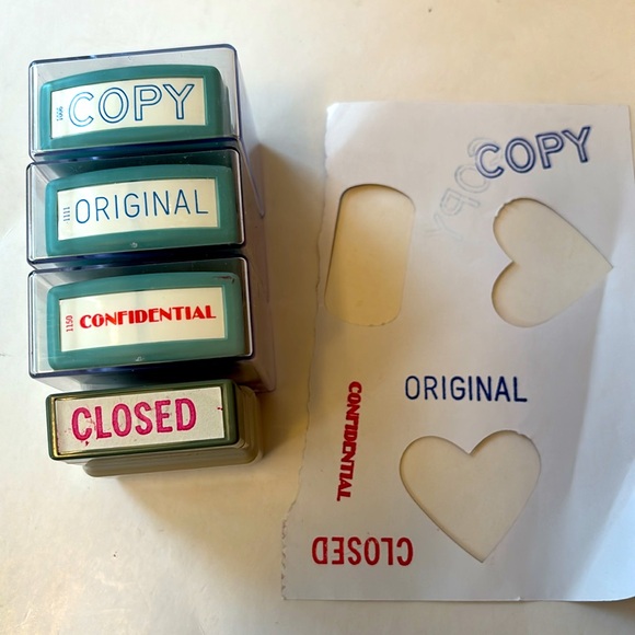 XStamper self inking stamps blue and red ink X-Stamper self inking office stamps - Picture 15 of 15